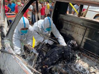 Mayat Terbakar Dalam Mobil di Desa Tasik Serai Timur, Ternyata Dibunuh 