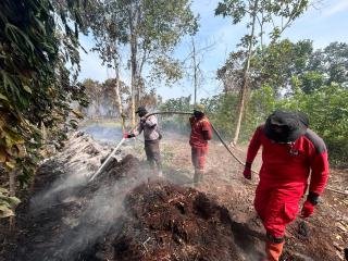 5 Hektare Lahan Gambut di Rimbo Panjang Terbakar, Polres Kampar Kerahkan Tim Gabungan