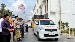 Wako Pekanbaru Lepas Truk Kemanusiaan Rumah Zakat Riau Menuju Sumut