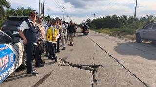 Polda Riau Bersama BPJN Survei Kondisi Jalan Jelang Nataru, Kerusakan Ringan Segera Diperbaiki
