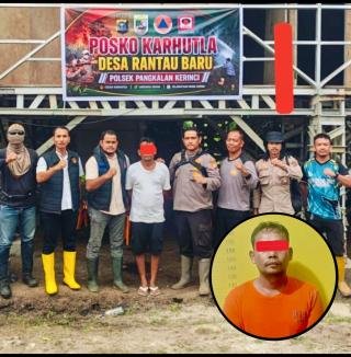 Tukang Dodos Sawit Diciduk Polisi Buang Puntung Rokok, Sebabkan 600 Hektare Lahan Terbakar