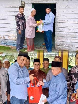 Sambut Ramadan, Senator Riau Abdul Hamid Turun ke Kampung Berbagi dengan Dhuafa