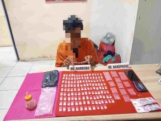 Pengedar Sabu di Kampa Ditangkap di Peron Sawit, 132 Paket Sabu Disita