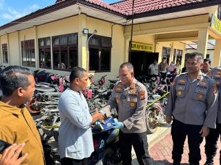 Polres Inhu Bongkar Jaringan Pelaku Curanmor, Amankan 63 Unit Sepeda Motor Berbagai Merek