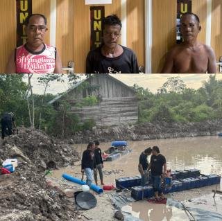 Polres Kuansing Tangkap Pelaku PETI, Wakapolda Riau: Tak Ada Tempat untuk Penambang Ilegal