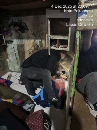 Lapas Pekanbaru Gelar Razia Mendadak, Temukan Sejumlah Barang Berbahaya 