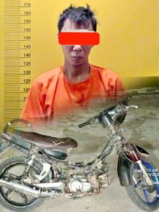 Pelaku Curanmor di Pelalawan Ditangkap Warga, Berbekal Rekaman CCTV