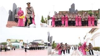 Jelang Hari Bhayangkara ke-79, Polres-Bhayangkari Rohil Laksanakan Ziarah dan Tabur Bunga di TMP