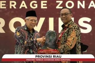 Wapres RI Serahkan Penghargaan Paritrana Award 2024 untuk Pemprov Riau 