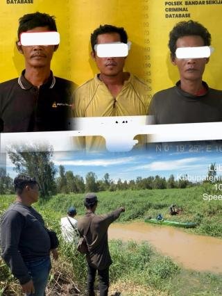 Tiga Pencuri Sawit PT PMBN Terpantau Drone Ditangkap 
