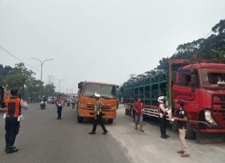 Dishub Pekanbaru Intensifkan Razia Truk Masuk Kota, 47 Angkutan Barang Ditilang 