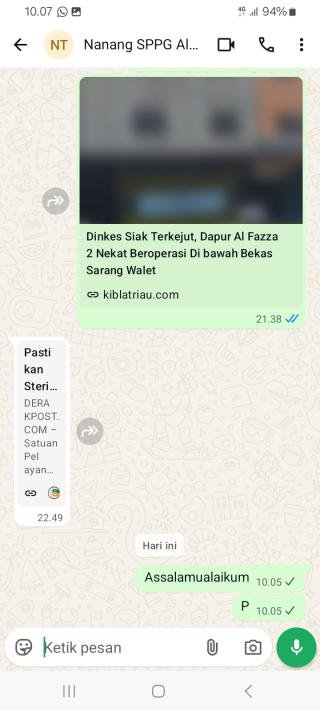 Pengelola Dapur Al Fazza 2 dan 3 Diduga Blokir HP Wartawan karena Disoroti, PWI: Dapat Dipidana