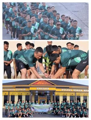 Gelar Green Policing Running Club, Polres Rohil Gaungkan Pelestarian Lingkungan