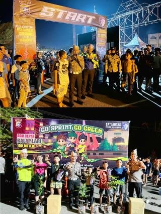 Ribuan Gen Z Ramaikan Go Sprint Go Green Polres Rohul di Astaka Pasir Pengaraian