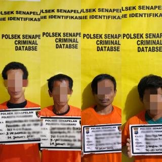 Kepergok Bawa Barang Curian, Empat Maling Diringkus Polisi