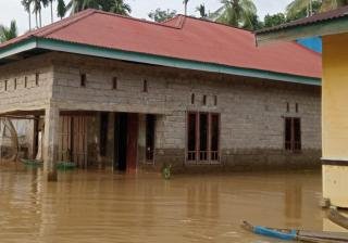 Gawat, Kuansing Mulai Dilanda Banjir, Puluhan Rumah Terendam