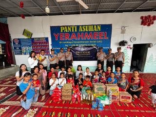 Serdik SIP Angkatan ke-56 Polda Riau Gelar Bakti Sosial di Panti Asuhan
