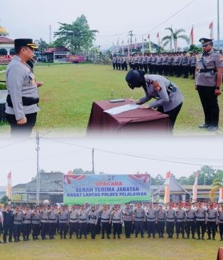 Kapolres Pelalawan Lantik AKP Zahratul Aulia Jadi Kasat Lantas Gantikan AKP Tatit Rizkyan