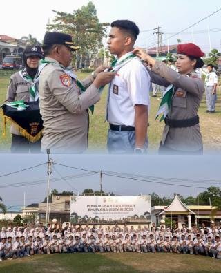 Ratusan Siswa Ikuti Kemah BL Polres Pelalawan, Cetak Generasi Muda Peduli Lingkungan