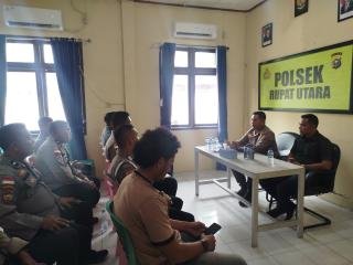 Jabat Kapolsek Rupat Utara, AKP Faisal Laksanakan Anev kepada Seluruh Personel