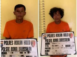 Polsek Bonai Darussalam Amankan Dua Pencuri 92 Tandan Buah Sawit