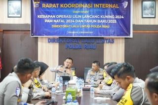 Rapat Persiapan Jelang Nataru 2024-2025, Dirlantas Polda Riau: Intens Lakukan Pengecekan Jalan