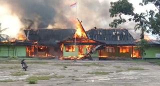 Si Jago Merah Hanguskan Kantor Kecamatan Enok, Ini Dugaan Awalnya