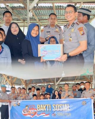 HUT Humas Polri ke-75, Polres Pelalawan Berbagi Kebahagiaan dan Buat Anak Panti Tersenyum 