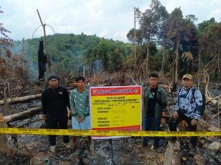 Nekat Bakar Lahan dan Tinggalkan Api Masih Menyala, Petani di Inhu Diamankan Polisi 