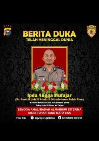 Dua Penyidik Ditreskrimum Polda Riau Jadi Korban Bencana di Sumbar 