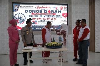Kolaborasi dengan Pemkab, Polres Rohil Gelar Syukuran dan Aksi Kemanusiaan di Momen May Day