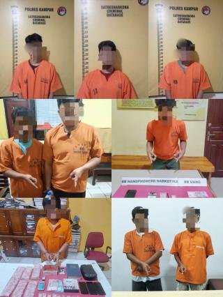 9 Orang Jaringan Narkoba Ditangkap, Kapolres Kampar : Siapapun yang Bermain Akan Kami Sikat Habis