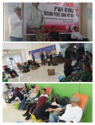 Peserta Antusias Ikuti Donor Darah PWI Riau, Memperingati HPN 2026 