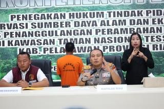 Klaim Miliki Hak Ulayat 113.000 Hektare, Penjual Lahan di TNTN Ditangkap Polda Riau