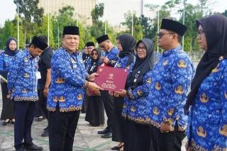 HUT ke-54 Korpri, Plt Gubri Ajak Anggota Kawal Penggunaan APBN dan APBD Tepat Sasaran