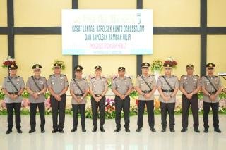 Sertijab Tiga Pejabat Polres Rohul, AKBP Emil: Ciptakan Terobosan Inovatif dan Profesionalisme