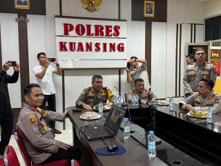 Irwasda Hermansyah & Dir Reskrimsus Polda Riau Pantau Pos OMB di Kuansing