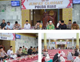 Irwasda Polda Riau Gelar Jumat Curhat di Masjid Muslimin, Ini Pinta Jamaah & Masyarakat Tanah Datar