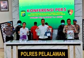 Polres Pelalawan Ekspos Dua Kasus Pencabulan, Ternyata Ini Modus Pelaku