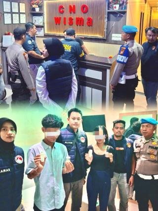 Sepasang Sejoli Terjaring Razia Nginap di Wisma CNO Positif Narkoba