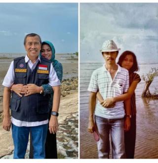 Posting Foto Mesra  Jadul dan Kekinian dengan Istri, Gubri Syamsuar Banjir Ribuan Like dan Komen