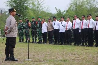 Apel Persiapan Pengamanan Debat Publik Paslon Bupati dan Wakil Bupati Rokan Hulu Lancar