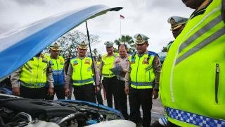 Jelang Nataru, Dirlantas Polda Riau Cek Kesiapan Personel dan Kendaraan Dinas