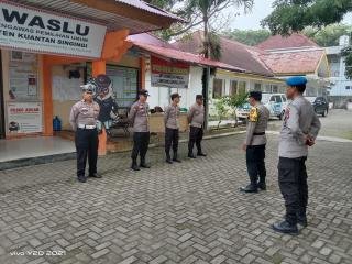 Polres Kuansing Intensifkan Pengecekan Pengamanan Kantor Bawaslu Dalam Rangka Operasi Mantap Praja