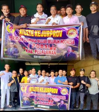 Ketua POBSI Lepas Atlet Billiard, Siap Harumkan Pelalawan di Kejurprov 
