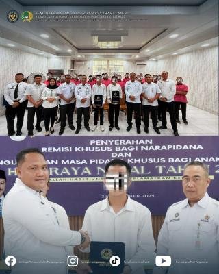 102 WBP Pasir Pengaraian Terima Remisi Khusus di Momen Natal 2025, Satu Langsung Bebas