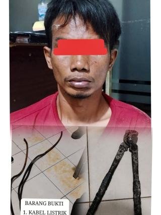 Warga Tangkap Pelaku Pencurian Kabel Travo Listrik Perumda Tuah Sekata