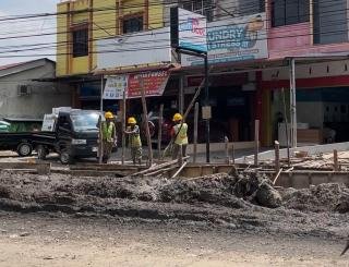 Tanggulangi Banjir di Dharma Bakti, Pemko Pekanbaru Bangun Drainase 1,2 Kilometer 