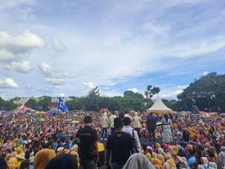 Lautan Massa AYO Padati Limuno Kuansing, Pekikan Menang Bergema