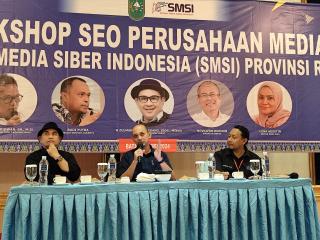 Buka Workshop SEO Media Perusahaan Pers SMSI Riau, Diskominfotik: Teknologi Harus Dijalani